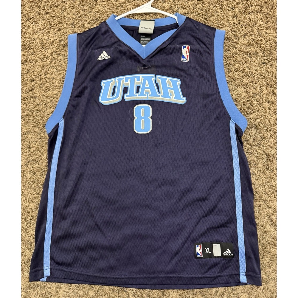 Vintage Utah Jazz Deron Williams #8 Jersey Blue Swingman Youth Size XL (18-20)